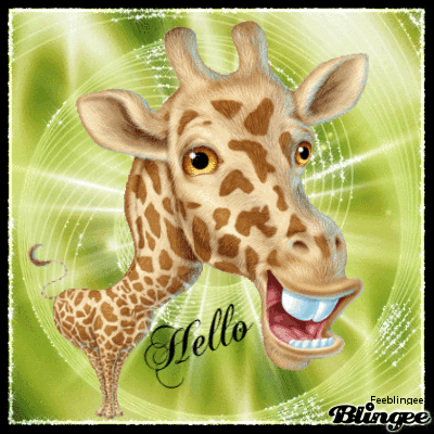 Girafe rigolote "Hello"
