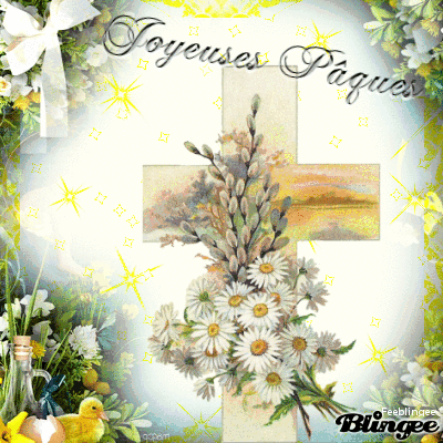Joyeuses Pâques : Croix et bouquet